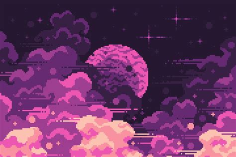 Download Moon Artistic Pixel Art HD Wallpaper