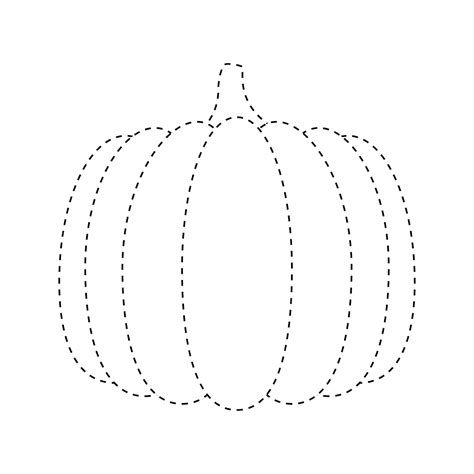 Premium Vector | Pumpkin tracing worksheet for kids