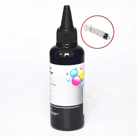 Printer Ink Refill Ink for Epson Inkjet Printer black ink for CISS ink cartridge 100ml PBK-in ...