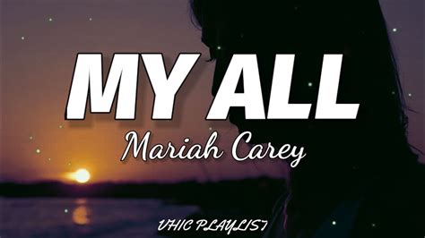 Mariah Carey - My All (Lyrics)🎶 - YouTube