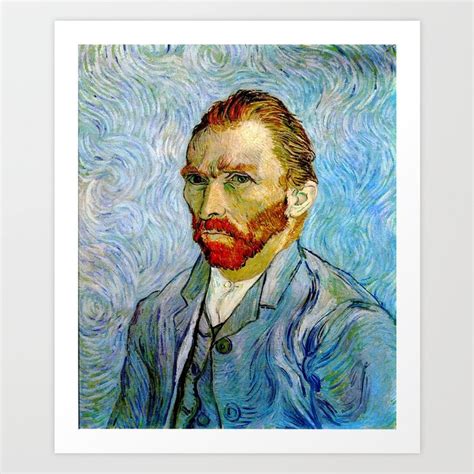 blue Self-Portrait Vincent van Gogh Date: 1889; Art Print by Vincent ...