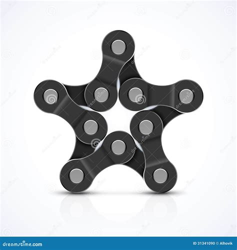 Bike Chain Font Vector Illustration | CartoonDealer.com #121839808