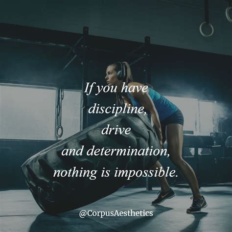 If you have discipline, drive and determination, nothing is impossible. gym inspiration ...