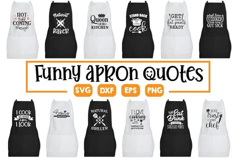 Apron Quotes Bundle - SVG, PNG, DXF, EPS (249110) | SVGs | Design Bundles