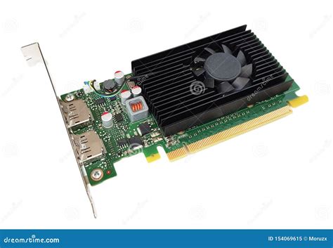 Desktop Computer PCI Express Graphics Card Stock Image - Image of hdmi ...