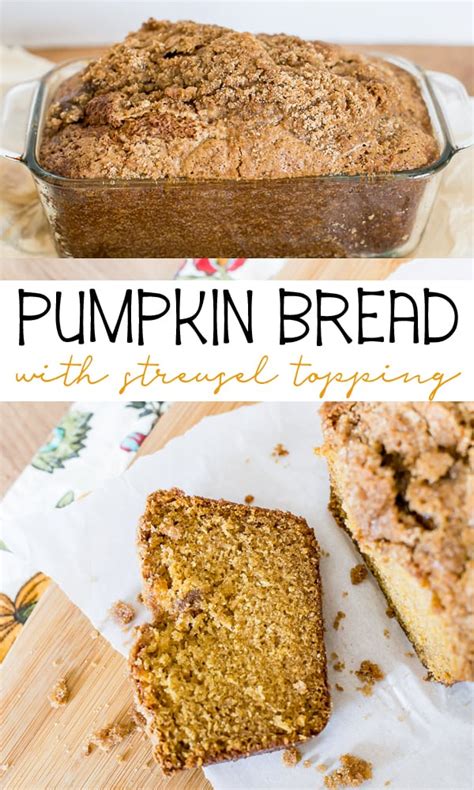 Pumpkin Bread with Streusel Topping - Domestically Speaking