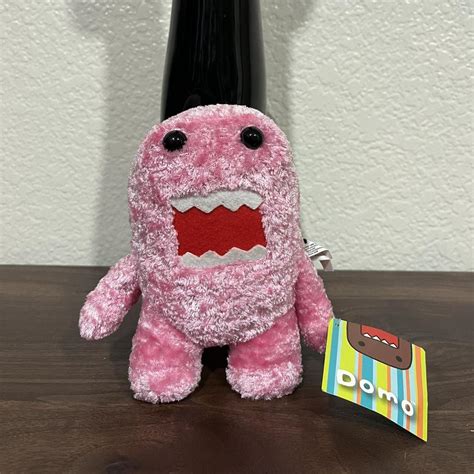 Pink Domo plush 🐱 7inch plush W/tags! like new!... - Depop