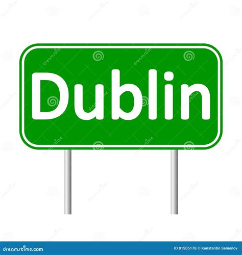 Dublin Road Sign Stock Illustrations – 77 Dublin Road Sign Stock ...