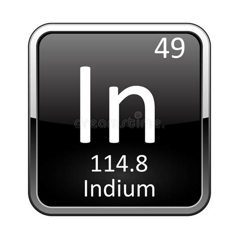 The Periodic Table Element Indium. Vector Illustration Stock Vector - Illustration of atomic ...