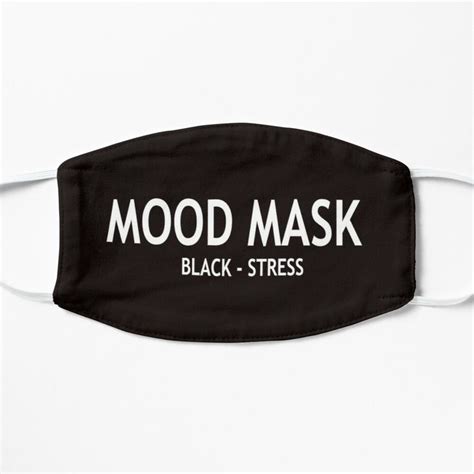 Mood Mask Black Stress Mask by JAZTshirt | Mask, Stress, Black