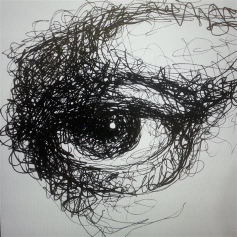 alphonso dunn on Instagram: “Scribbled Eye. I really love scribble drawings! So liberating. # ...