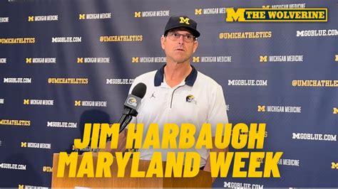 Jim Harbaugh Press Conference: Maryland Week | Cade McNamara Injury ...