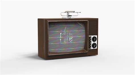 3D Retro TV With Indoor Antenna Model - TurboSquid 2146726