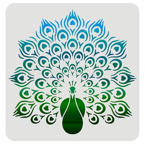 Shop FINGERINSPIRE Peacock Stencil Template 30x30cm Peacock Painting ...