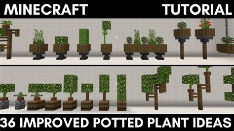 Minecraft 36 Improved Potted Plant Ideas - YouTube