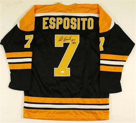 Phil Esposito Signed Bruins Jersey Inscribed "HOF 1984" (JSA COA ...