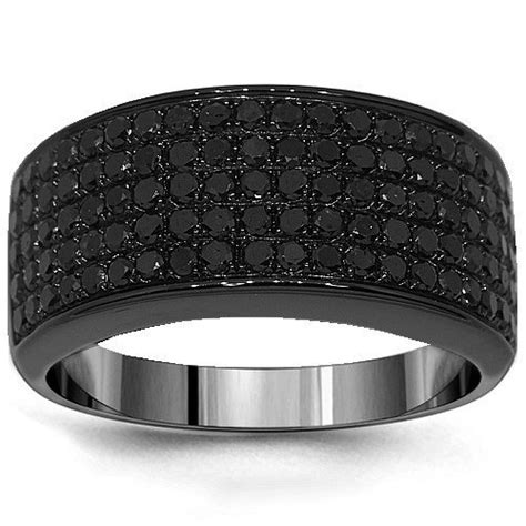 Mens Black Diamond Wedding Band - Wedding and Bridal Inspiration