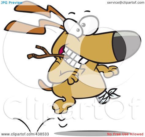 Royalty-Free (RF) Clip Art Illustration of a Cartoon Three Legged Dog ...