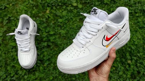 How to lace Nike Air Force 1 LOOSELY | (WORKS FOR LONG LACES) - YouTube