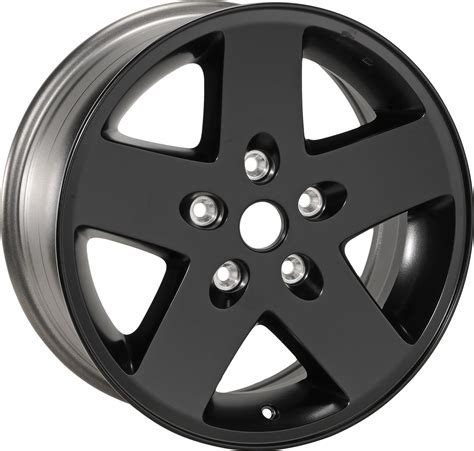 Mopar 1SU90RXFAB 17x7.5" Cast-Aluminum Wheel in Semi Gloss Black for Jeep Vehicles with 5x5 Bolt ...