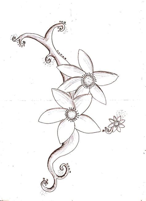 Simple Flower Sketch - Cliparts.co