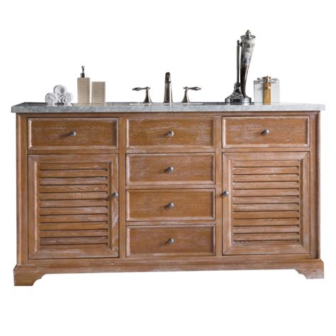 60 Inch Large Driftwood Single Sink Bathroom Vanity