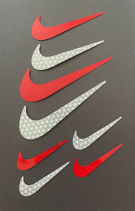 Nike Swoosh Logo Reflective Stickers Decals Reflector Pack | Etsy