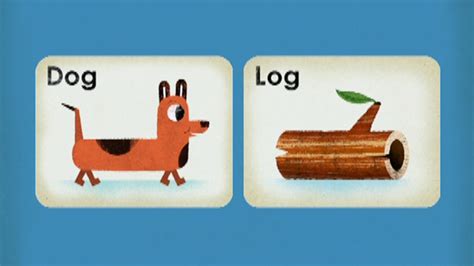 Noggin Puzzle Time Moose And Zee : Help moose find all the words that rhyme with dog.