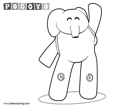 Pocoyo Elly Coloring Pages - Free Printable Coloring Pages