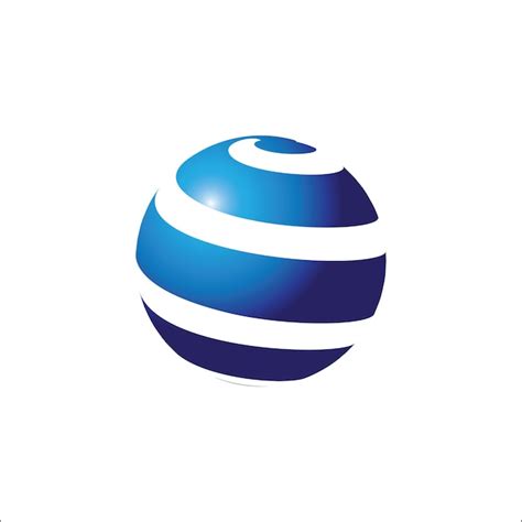 Premium Vector | Blue 3d sphere logo