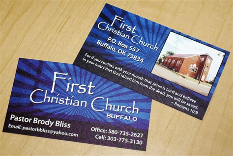 Leslie Earnest Studios: First Christian Church business cards