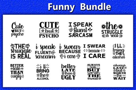 14 Funny Quotes Designs Bundle Graphic by Iyashin_graphics · Creative ...