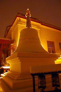 Snow falling on Sakya Monastery's memorial Stupa, Seattle,… | Flickr