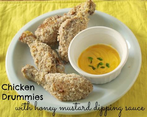 Chicken Drummies with Honey Mustard Dipping Sauce