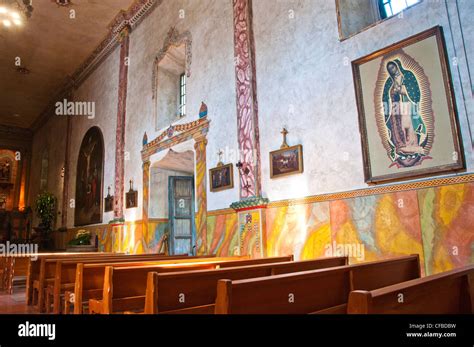 Santa Barbara Mission interior Stock Photo - Alamy