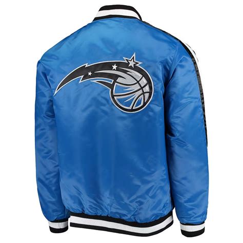 Blue Orlando Magic The Offensive Varsity Satin Jacket - Jacket Makers