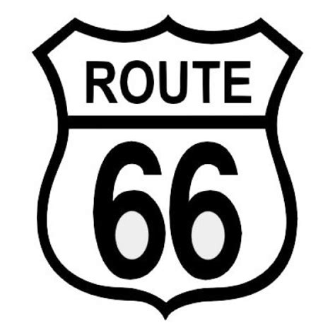 Route 66 Black on White patch