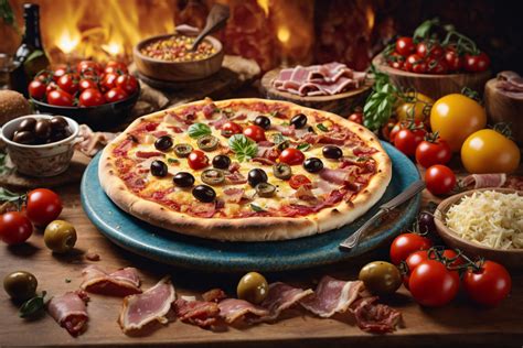 Richly Decorated Italian Pizza Free Stock Photo - Public Domain Pictures