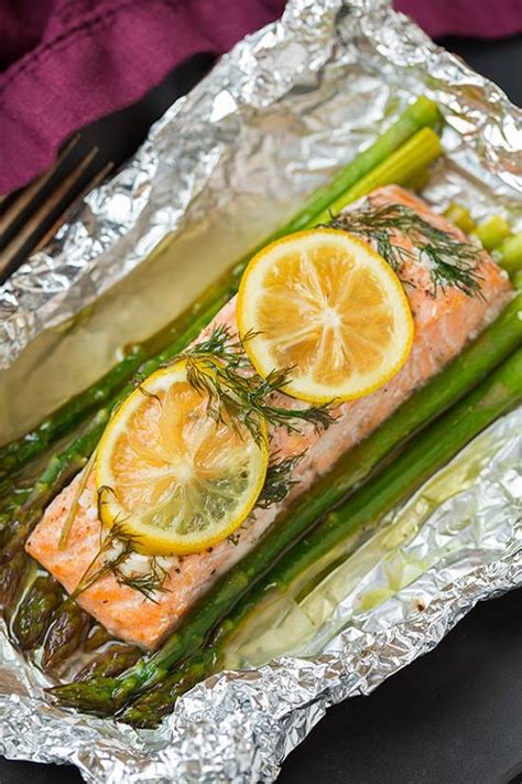 Baked Salmon & Asparagus in Foil - Chelsea Young