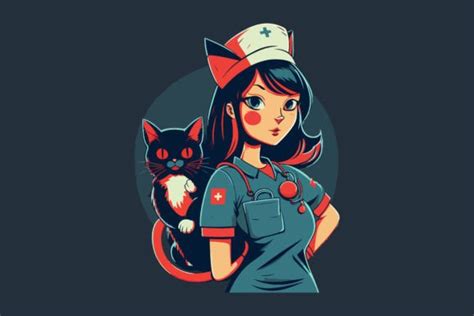 7 Cute Cat Nurse Designs & Graphics