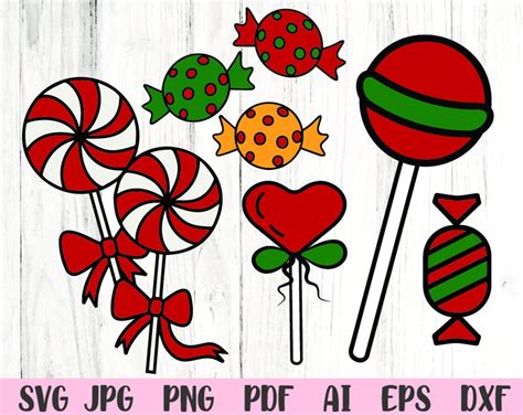 Christmas Candy Svg Candy Svg Christmas Svg Svg Files for - Etsy