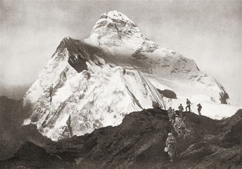 The Abruzzi Spur On The K2 Mountain. From The Year 1910 Illustrated. Print, 17 x 11 ...