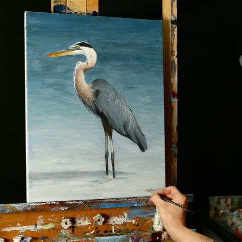 Blue Heron in Water - An Acrylic Painting Lesson on DVD | Tim Gagnon Studio