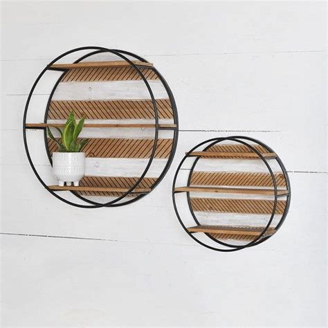 Plank Back Circle Wall Shelf | Circle wall shelf, Wall shelves, Plank