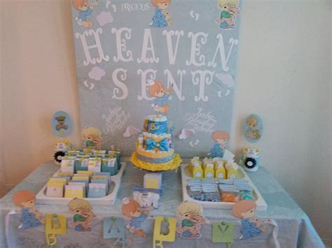 Handmade with Love Precious moments themed baby shower | Baby shower, Baby boy shower, Gender ...