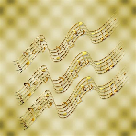 "Golden Music Notes" by moondreamsmusic | Redbubble