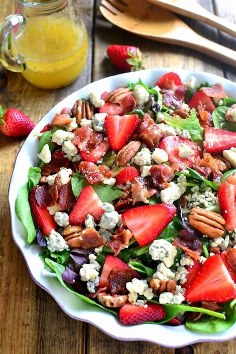 Strawberry Bacon Blue Cheese Salad