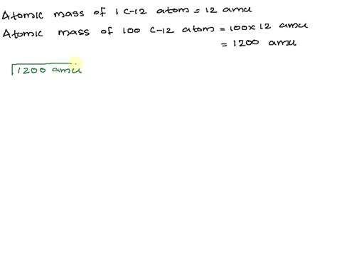 SOLVED: What is the mass in amu of a carbon-12 atom?