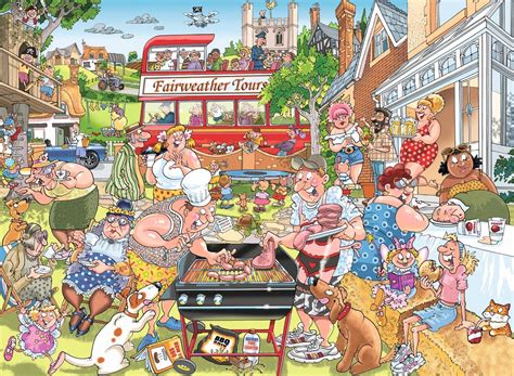 Wasgij Mystery Puzzle 15-A Typical British BBQ 1000 Piece Jigsaw Puzzle