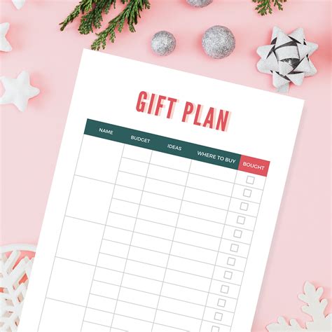 Printable Christmas Gift List Planner // Digital Instant Download Gift Plan for a Stress-free ...